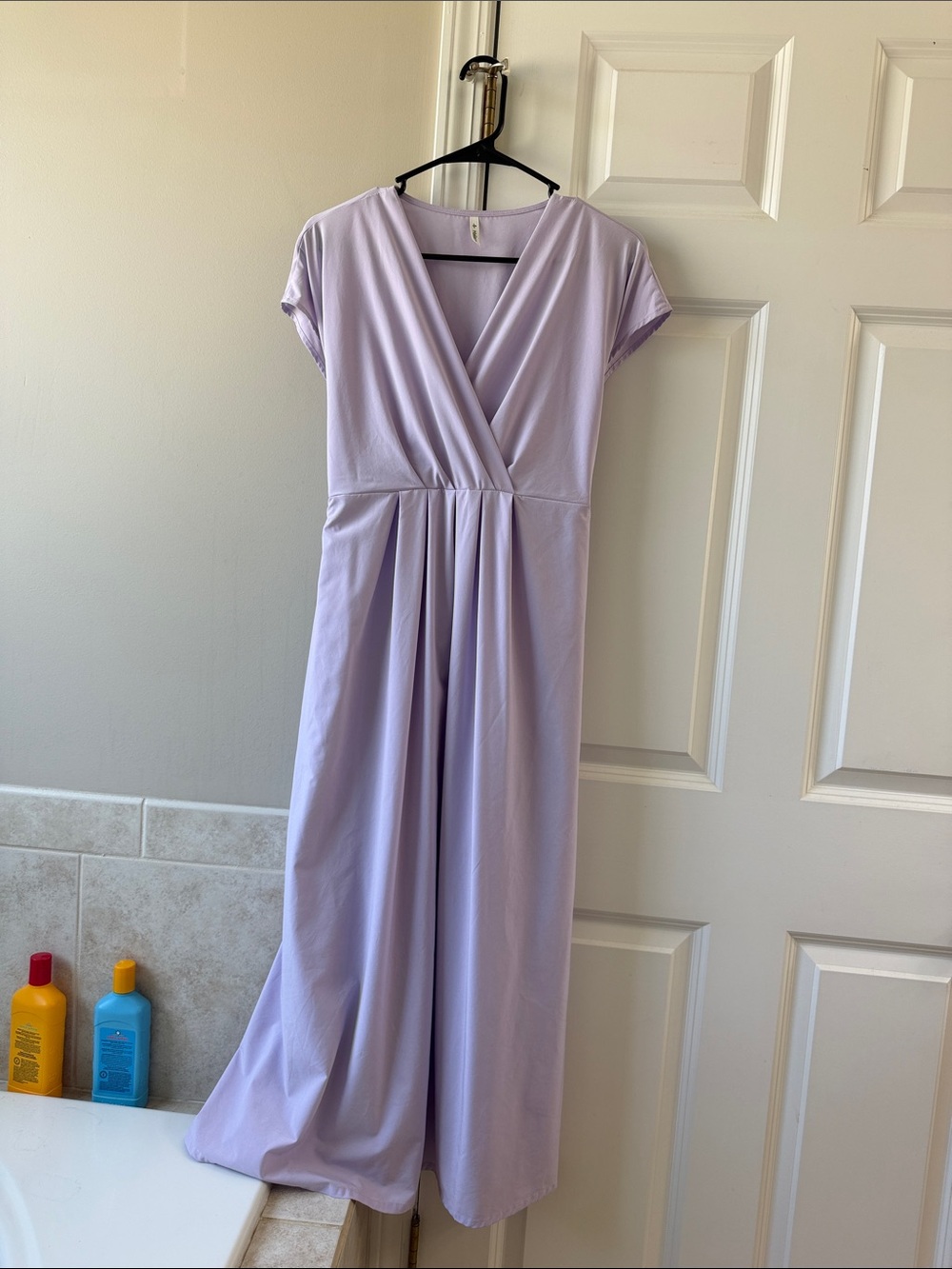 HALARA Lavender Surplice Maxi Dress
